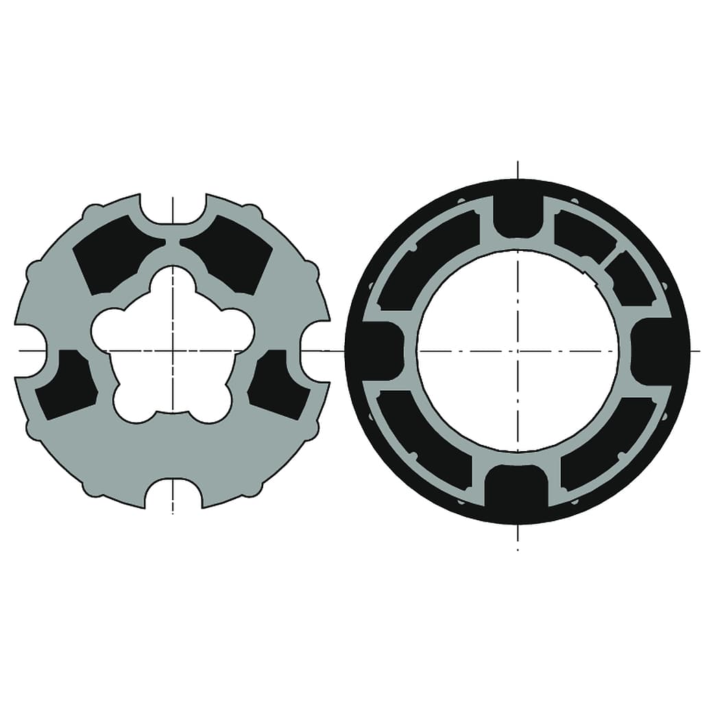 JEU ROUE + COURONNE MOTEUR DIAM50 POUR TUBE DOHNER DIAM78
