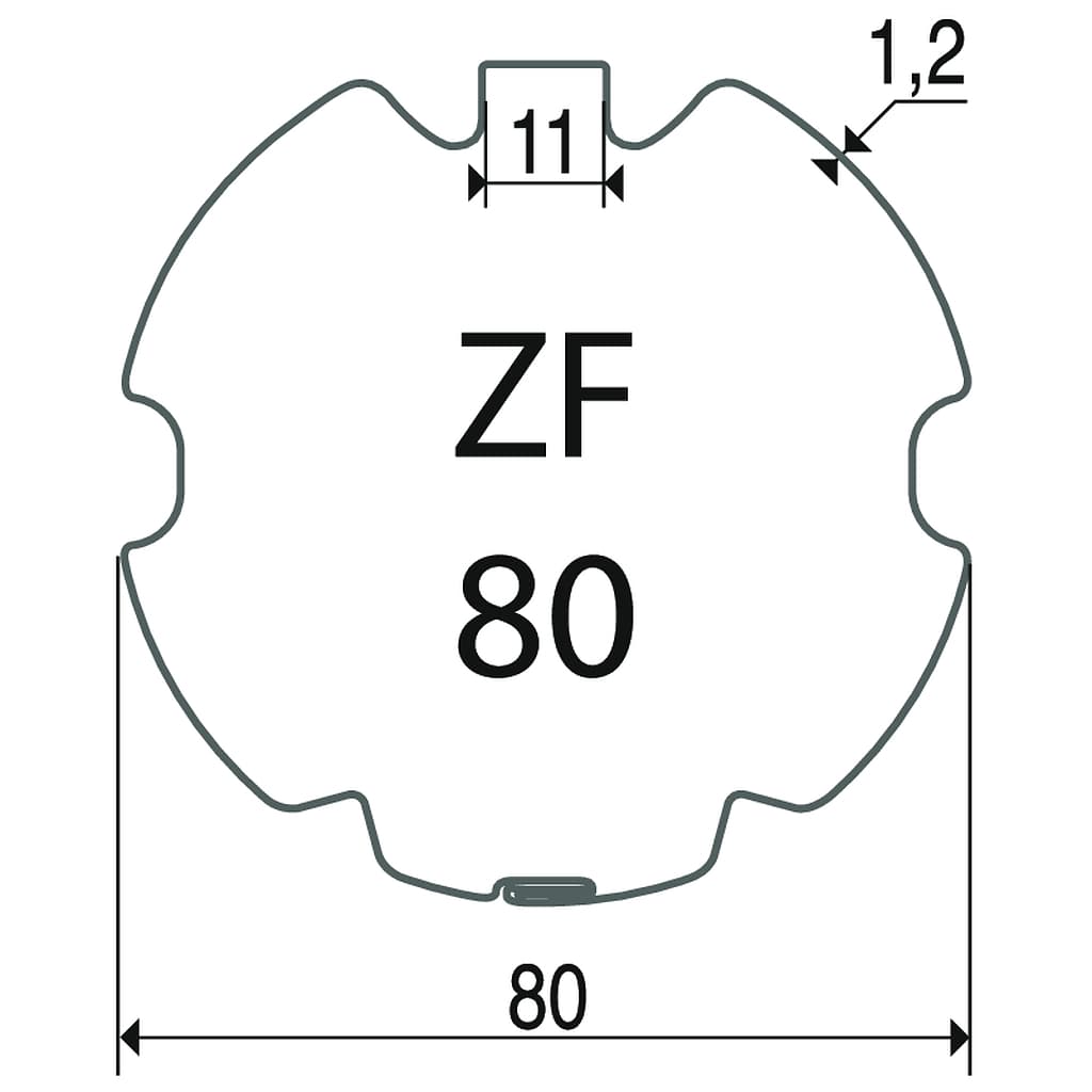 ROUE + COURONNE LT 60 - TUBE ZF80