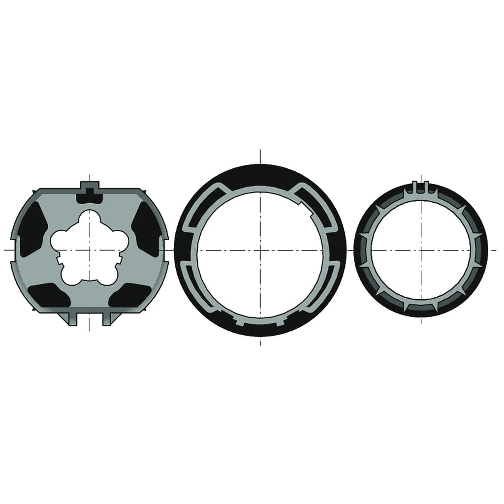 Kit (1 roue + 2 couronnes) D50 ZF 80