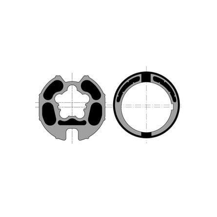 ROUE + COURONNE LT60 - TUBE DIAM78 / GOUTTE DIAM14 maxi