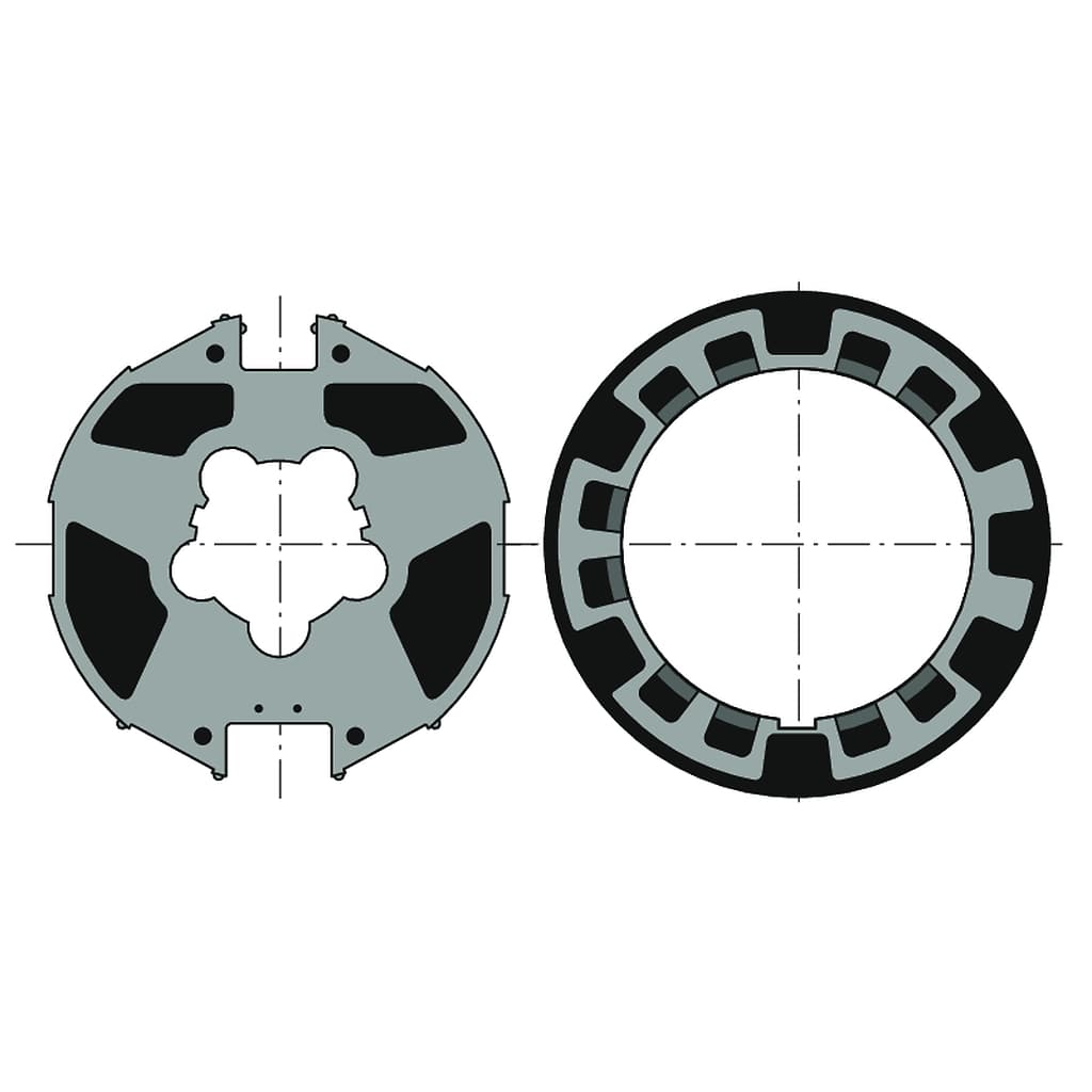 JEU D'ADAPTATION ROUE + COURONNE LT60 POUR TUBE IMBAC DIAM85
