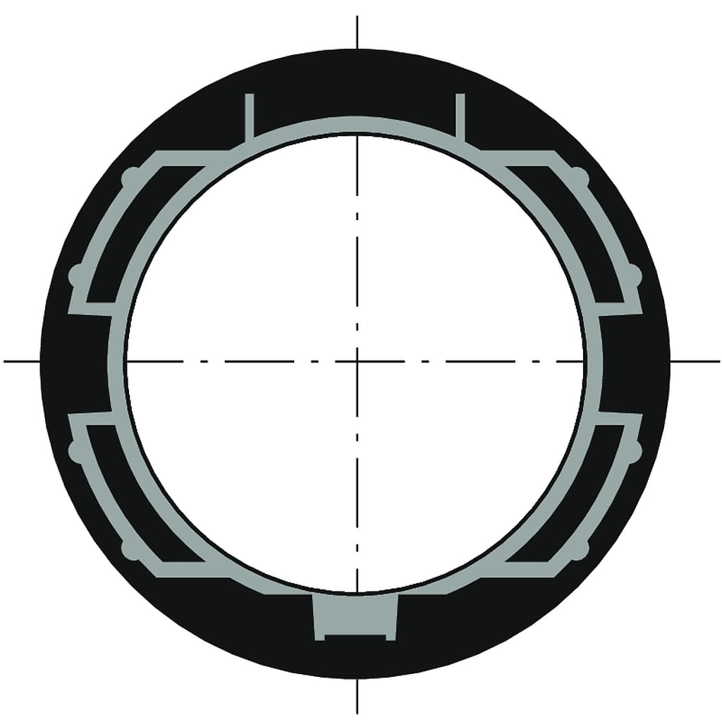 Couronne Ø50 Tube ZF64 Centered