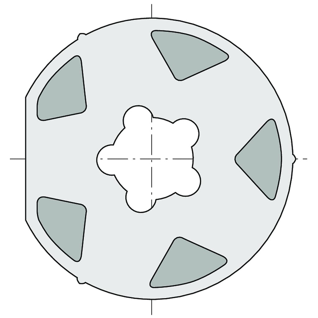 Roue Ø60 tube octo D102