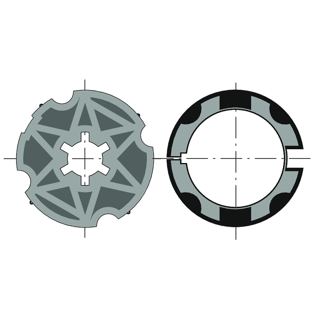 Roue et couronne ZF45 pour moteur diamètre 40