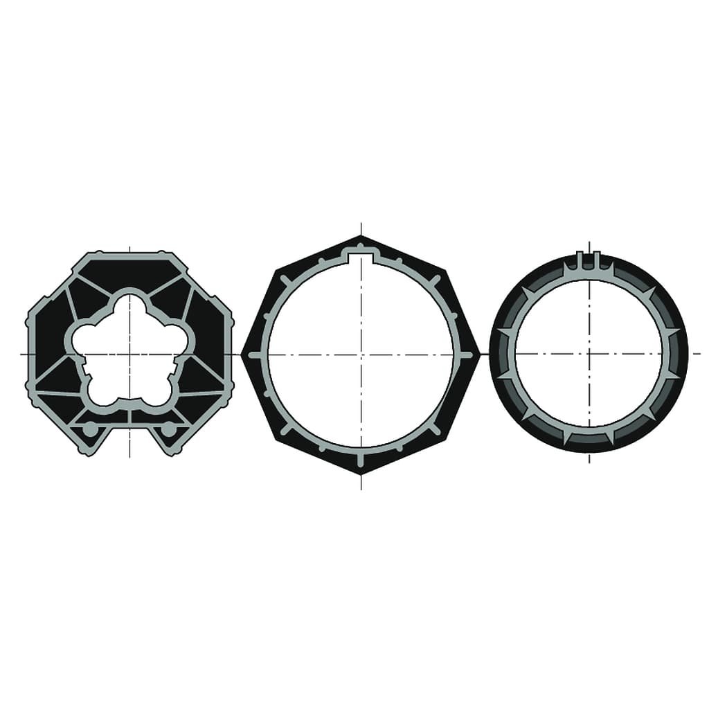 ROUE + 1 COURONNE MOTEUR Diam50 / TUBE IMBAC OCTO Diam70