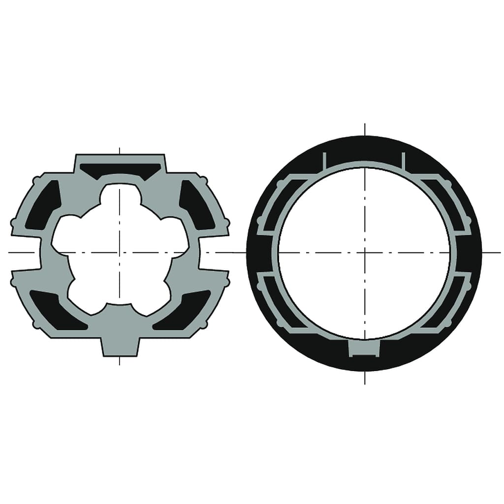 ROUE + COURONNE MOTEUR DIAM50 - ZF64 RECENTRE