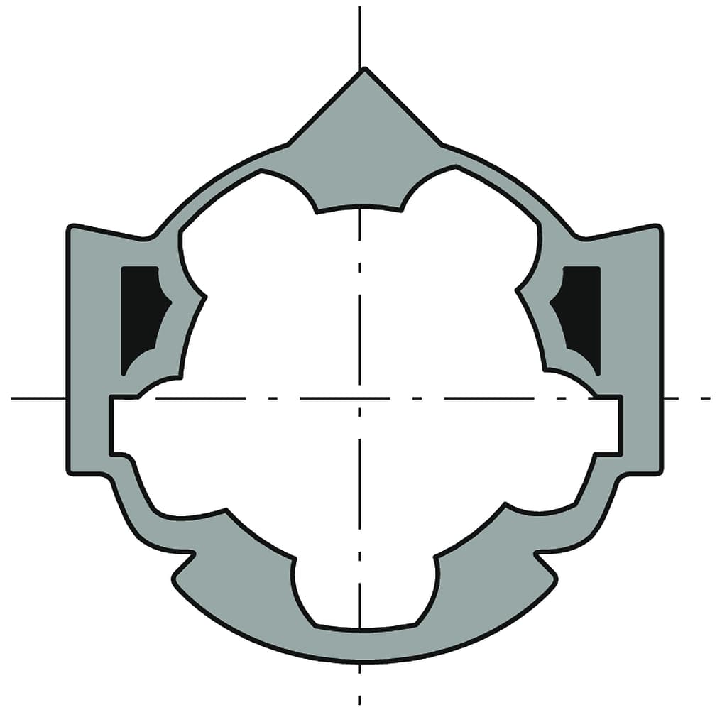 Roue Ø50 tube hexa D50