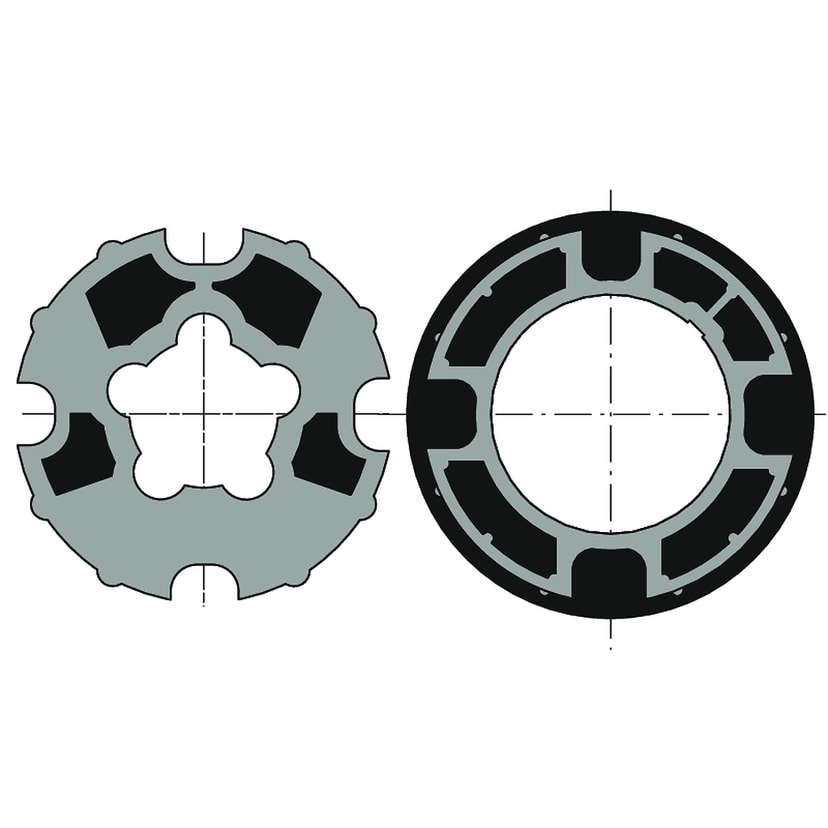 JEU ROUE + COURONNE MOTEUR DIAM50 POUR TUBE DOHNER DIAM78