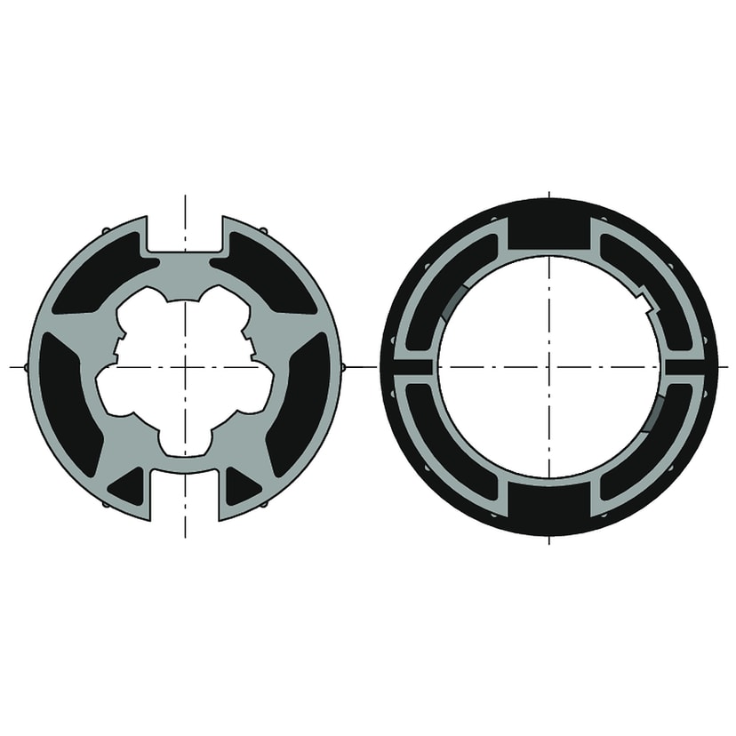 JEU ROUE + COURONNE MOTEUR DIAM50 POUR TUBE WELSER DIAM70x1,5 / GOUTTE PLATE 