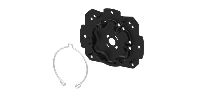 SUPPORT MOTEUR SOMFY 30MN ALU RENO + ANNEAU