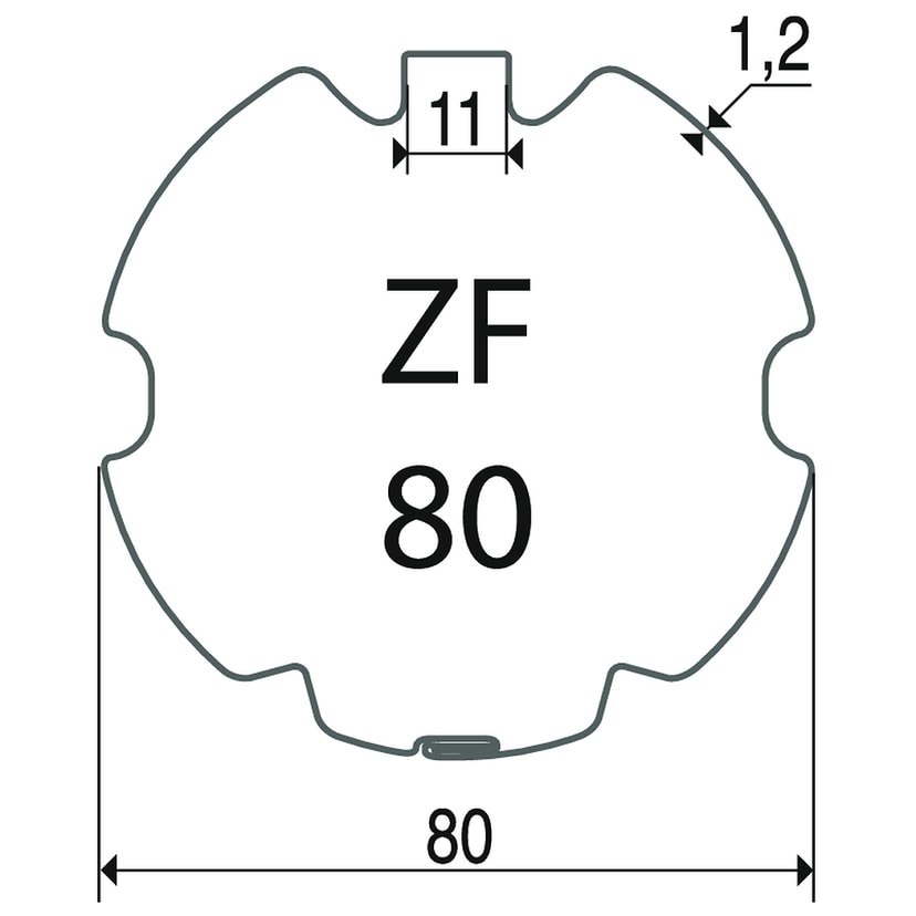 ROUE + COURONNE LT 60 - TUBE ZF80