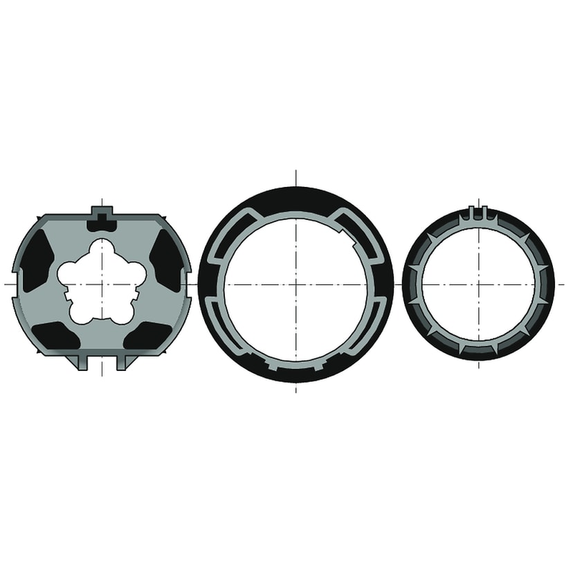 Kit (1 roue + 2 couronnes) D50 ZF 80