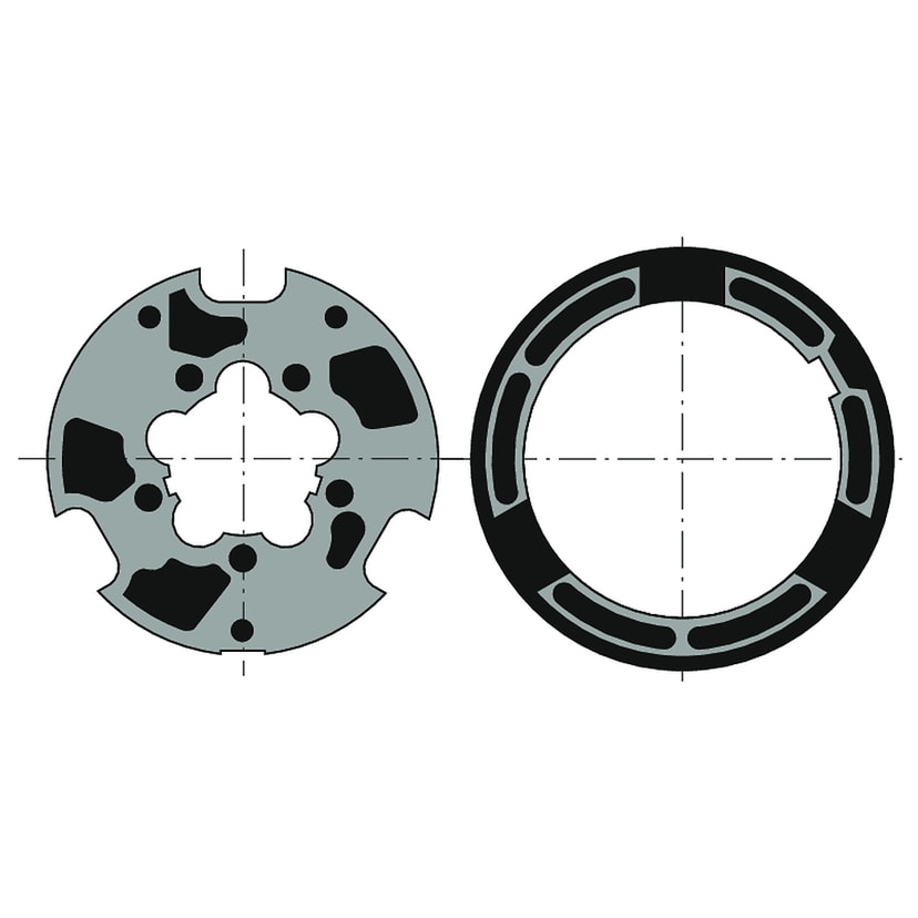 ROUE + COURONNE LT60 - TUBE LLAZA DIAM80