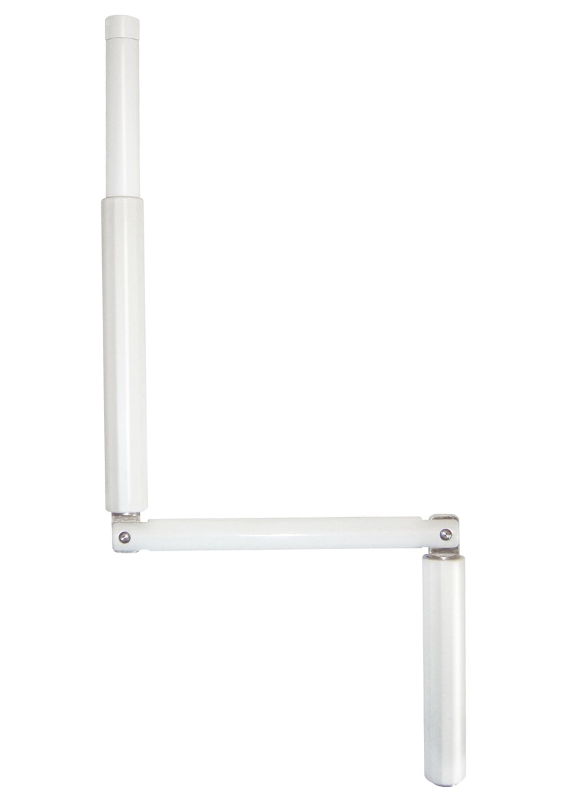 T.O bras 180 Ø14 - Tube Aluminium Ø13 x1,5 RAL9016 - L120cm + BL