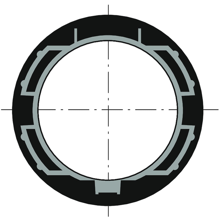 Couronne Ø50 Tube ZF64 Centered