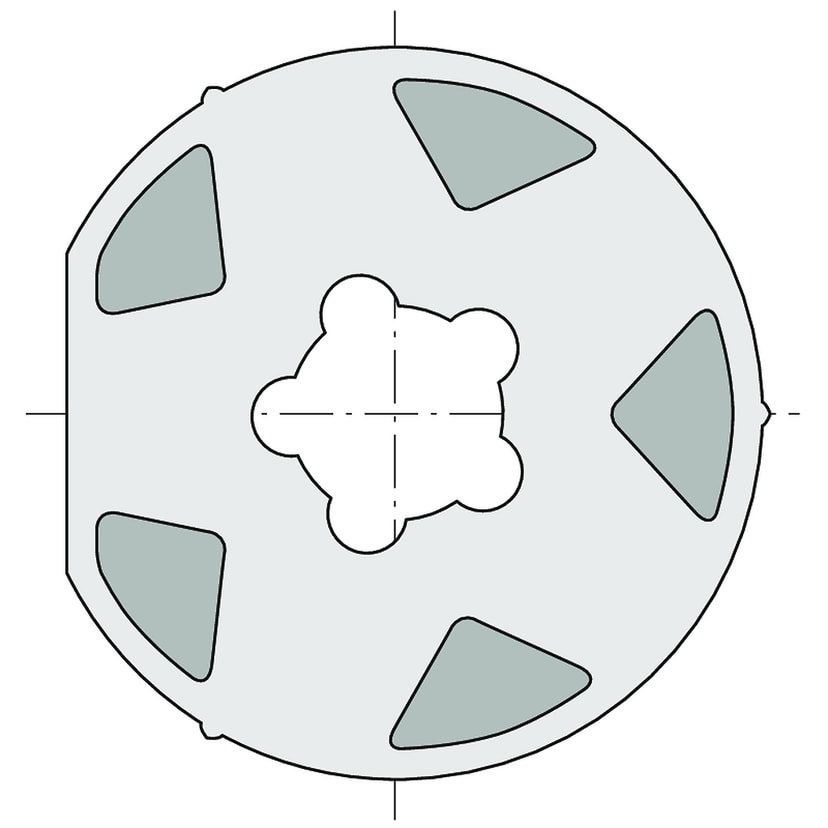 Roue Ø60 tube octo D102