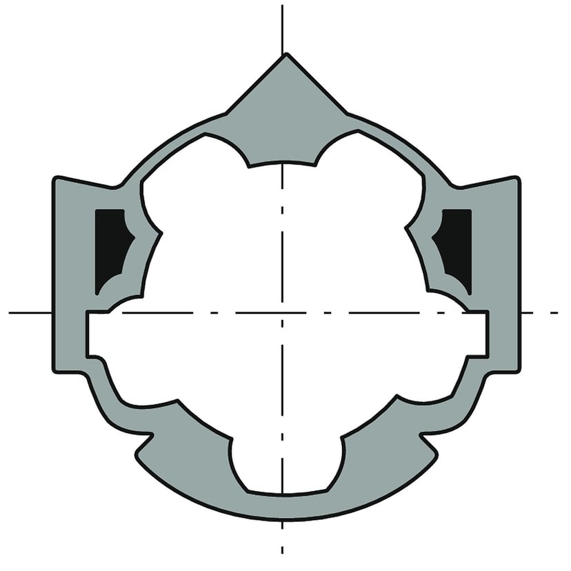 Roue Ø50 tube hexa D50